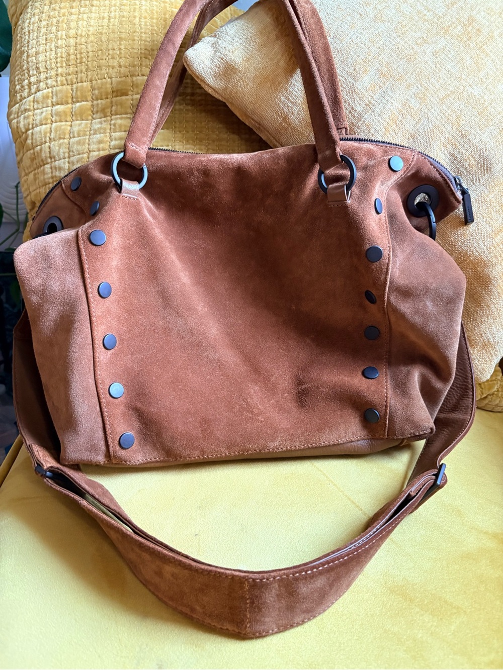 Hammitt Large Daniel Mahogany Suede